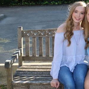 off the shoulder blue top